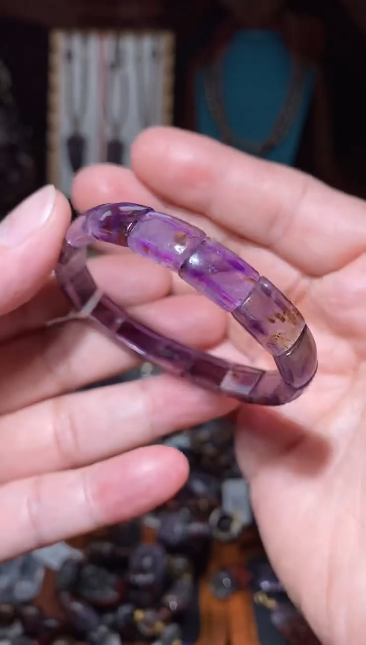 【闪购商品】水晶镯牌未镶嵌极光紫钛