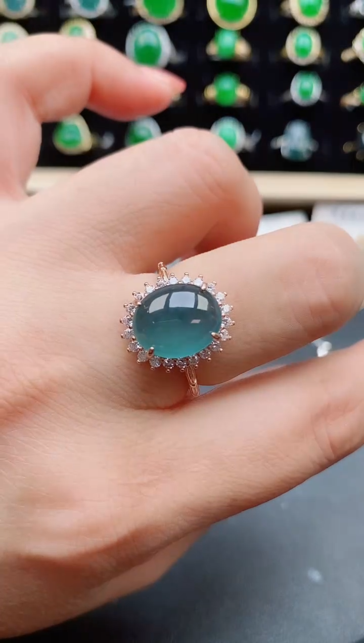 【闪购商品】翡翠戒指银S925镶嵌12121