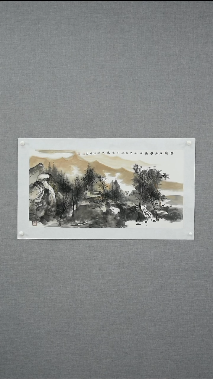 【闪购商品】绘画索敬坤-山水-2平尺-01