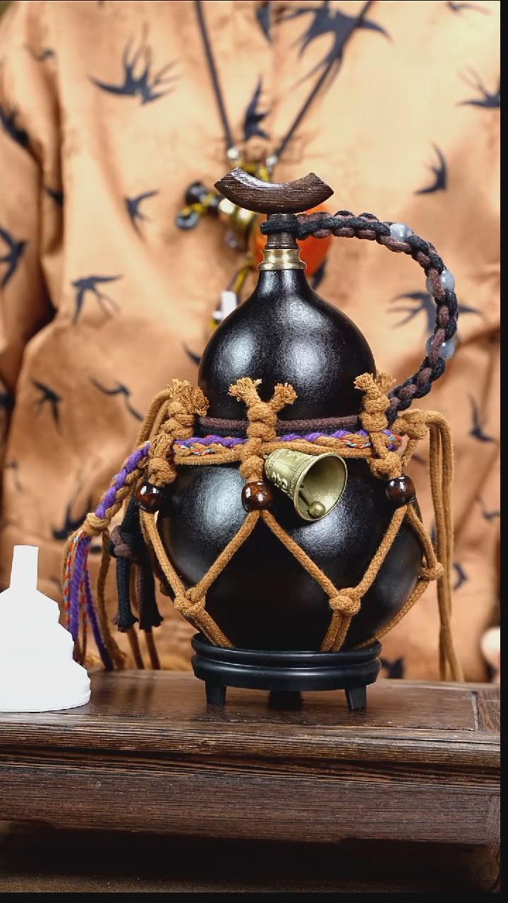 WK079网兜款大漆酒葫芦（现货现发）