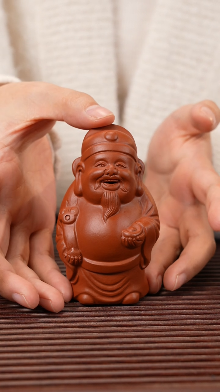 【闪购商品】紫砂茶宠朱泥财神