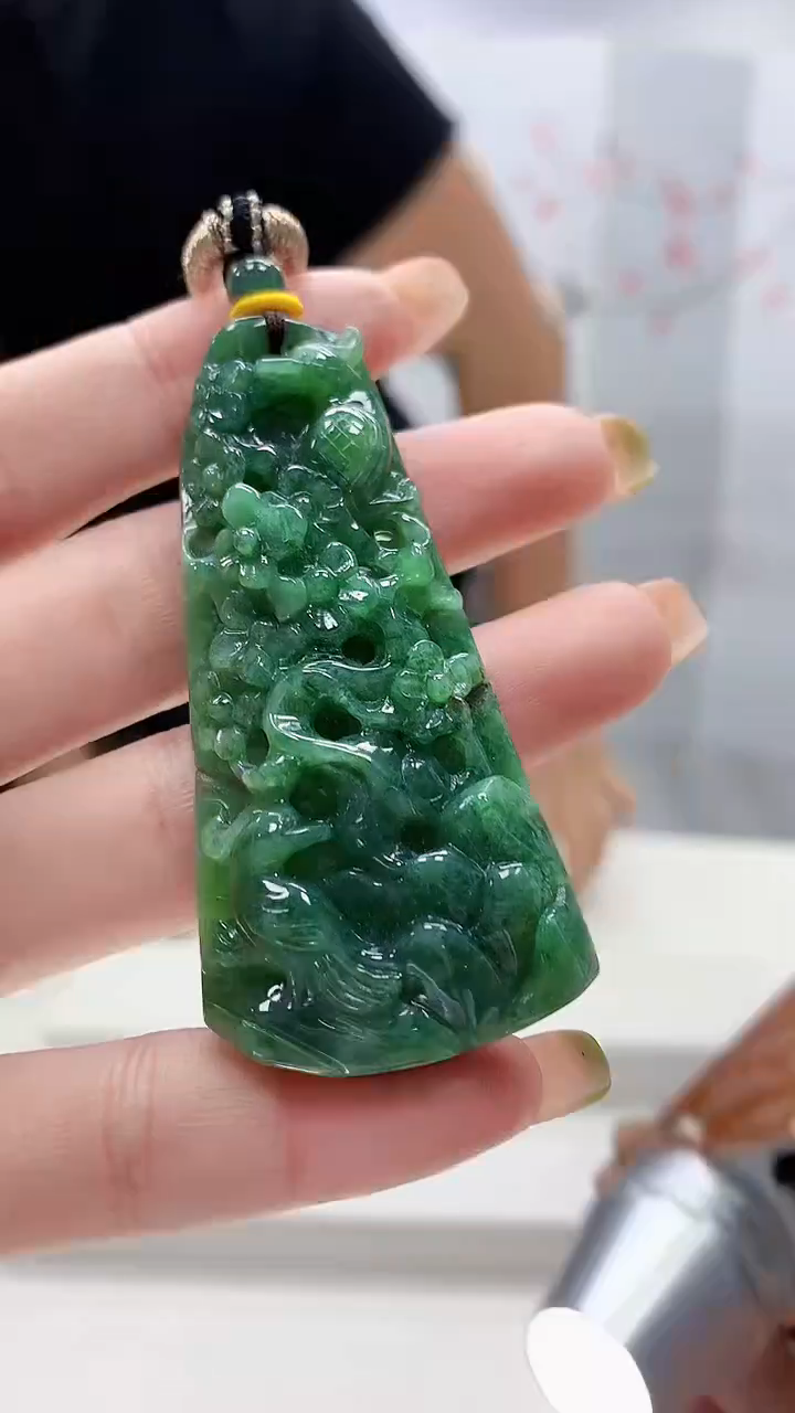 未镶嵌定制翡翠5145ry-毛货挂件50