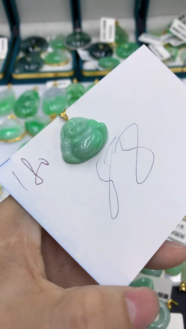 【闪购商品】翡翠颈饰18K金镶嵌1111111111