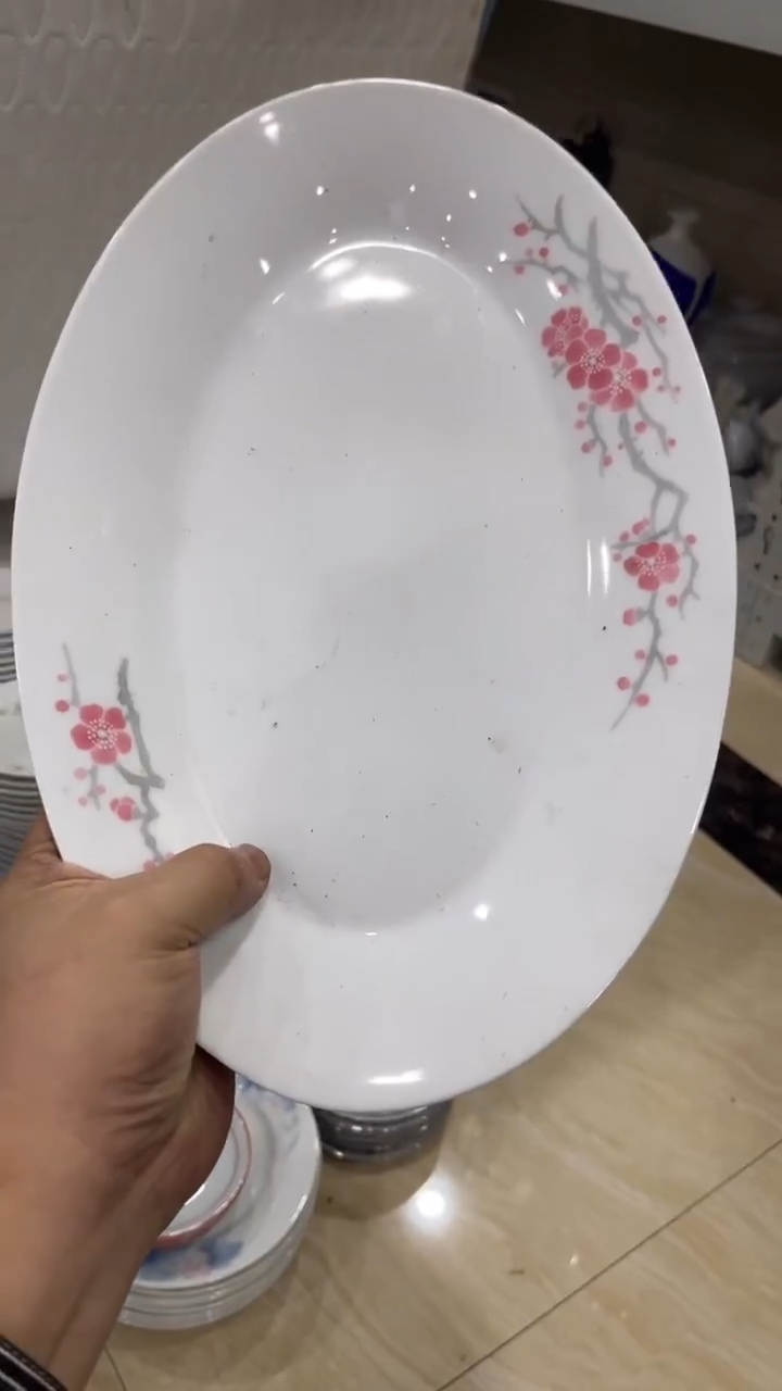 微瑕鱼盘湖南醴陵釉下五彩陶瓷