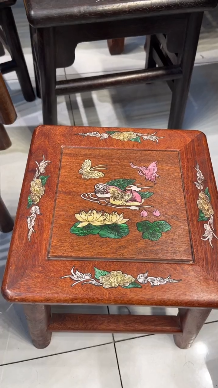 【闪购商品】木鸳鸯戏水 富贵凳