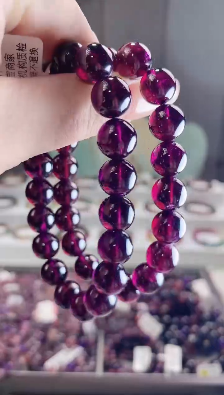 【闪购商品】石榴石紫牙乌单圈10*未镶嵌多人多样性发其一