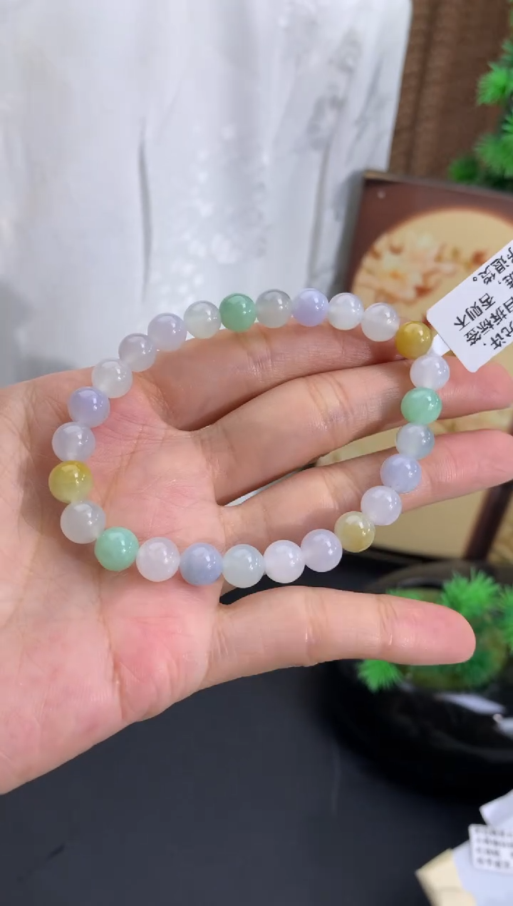 未镶嵌手串翡翠卡7.3mm