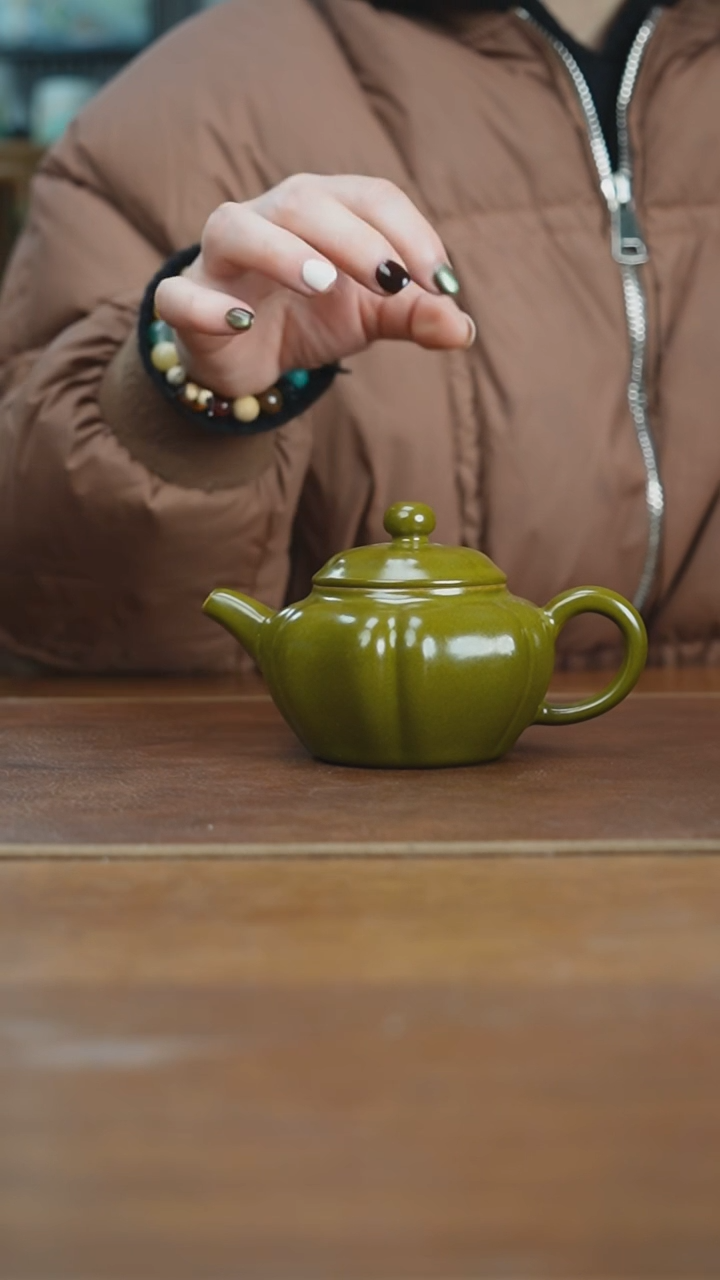 【闪购商品】杯景德镇茶叶末瓜楞壶