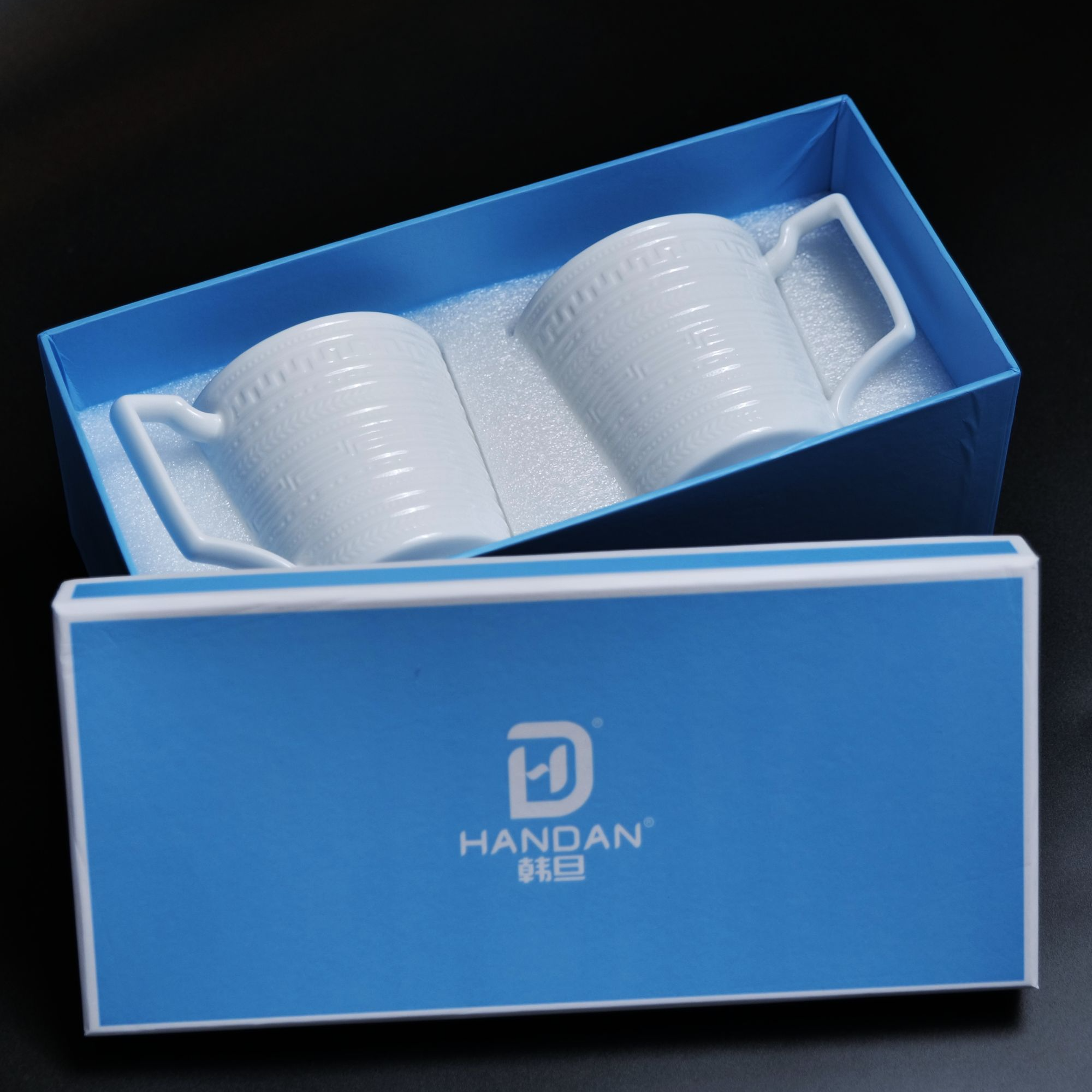 HANDAN陶瓷是双人情侣马克杯礼盒礼盒装高档对杯家用结婚主人杯