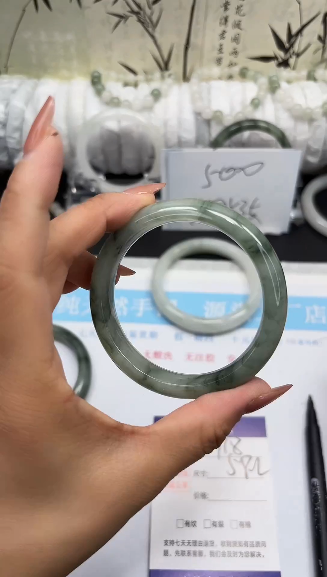 未镶嵌手镯石英质玉A118-57/58/59