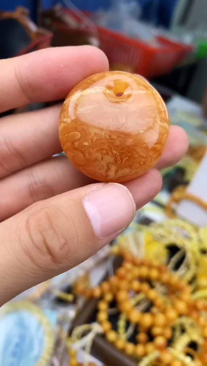 裸石蜜蜡未镶嵌吊坠