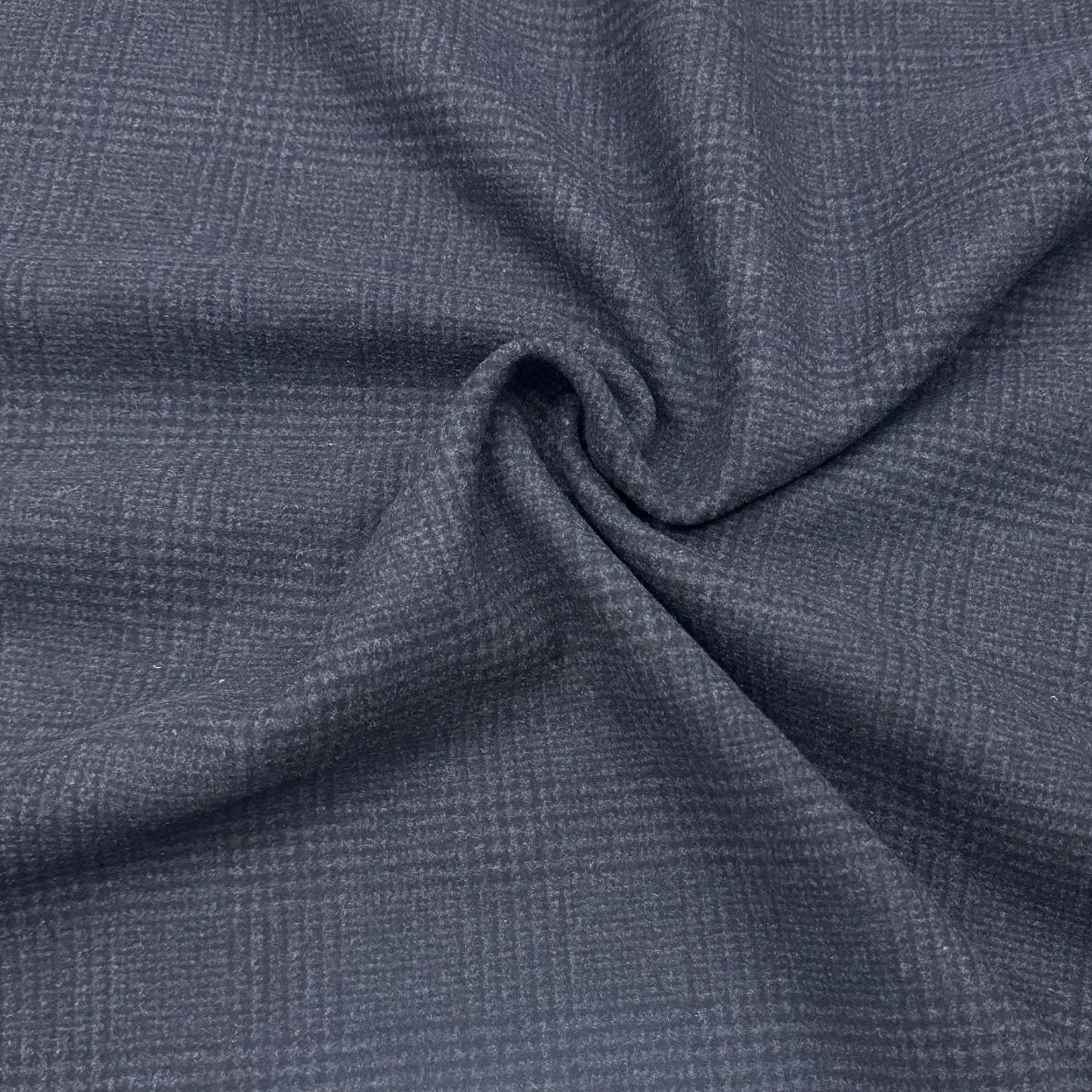 1000克【新款藏蓝色格子单面羊毛呢】冬季羊毛马甲西服外套面料