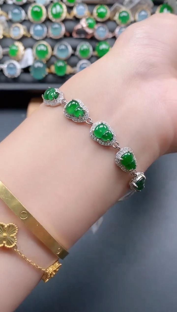银S925镶嵌戒指翡翠1111111