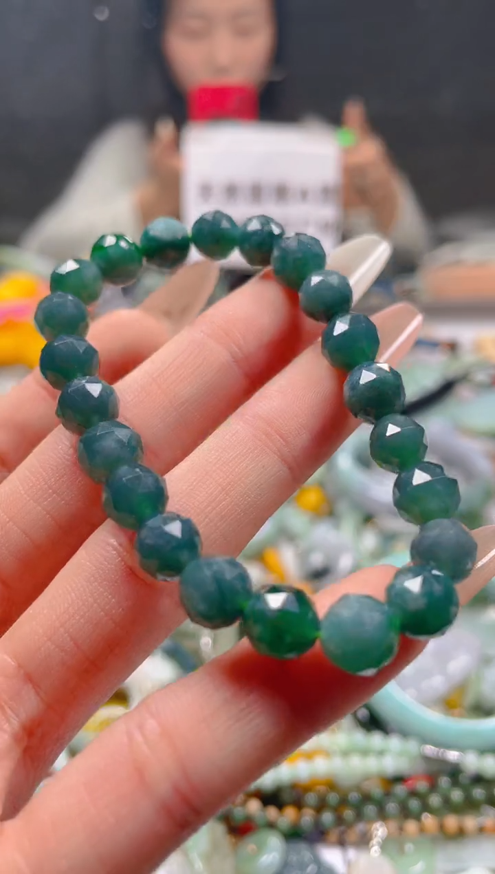 【闪购商品】翡翠颈饰未镶嵌7-8MM/J/翡翠A货一图一物