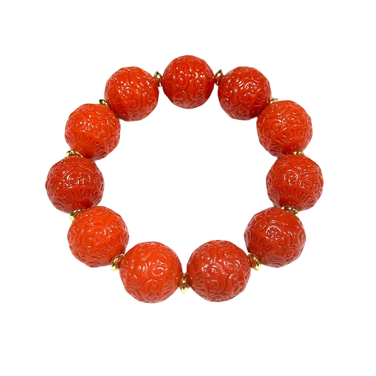 s1361-国风气质设计款三姑娘回纹圆珠手串-赠礼盒