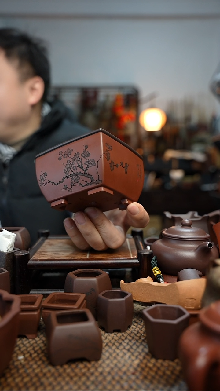 紫砂花盆檐***第長木軒精品紫砂