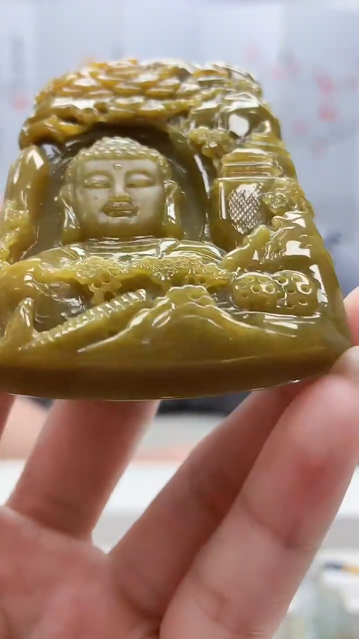 未镶嵌定制翡翠5060lr-毛货挂件105