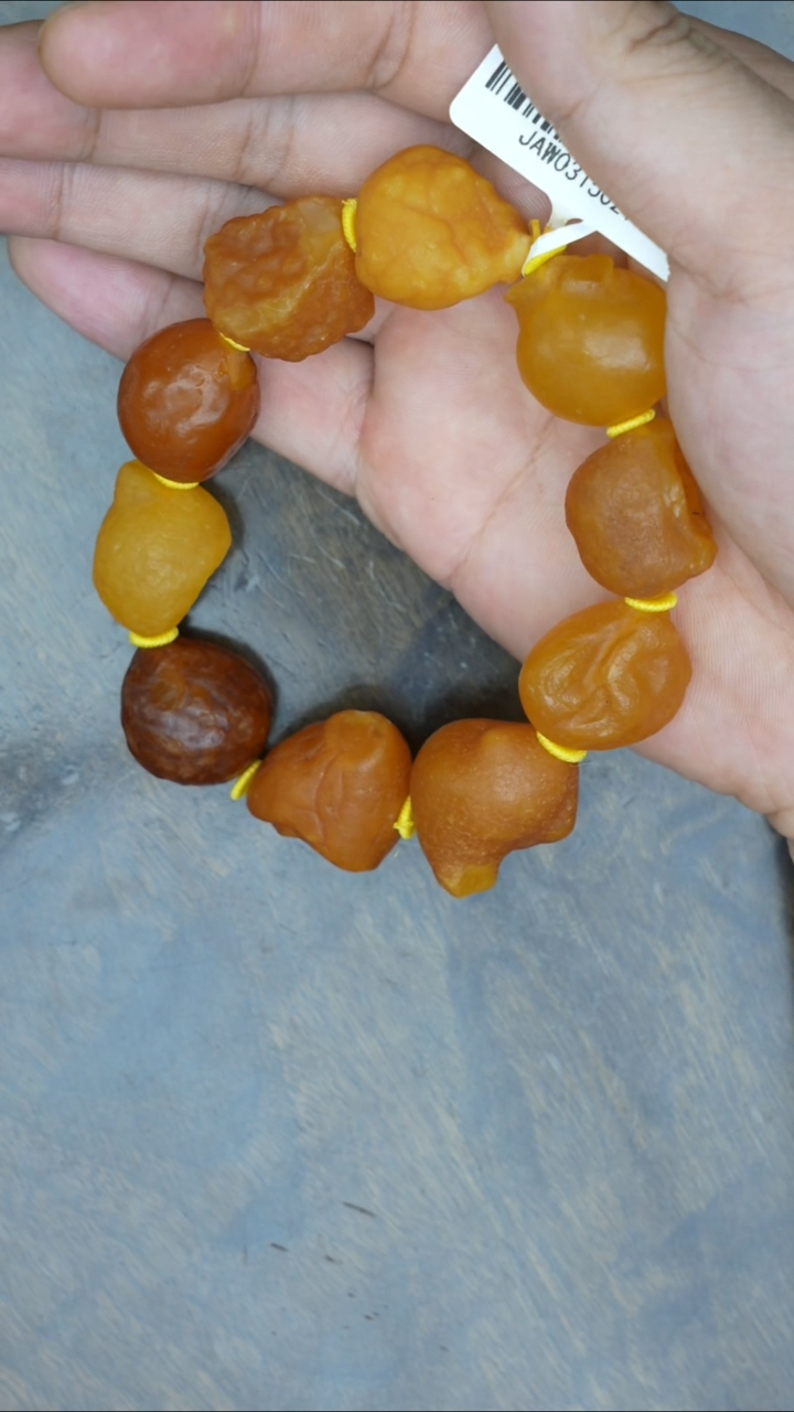 【闪购商品】琥珀裸石未镶嵌老蜡海漂手串多样性发其一