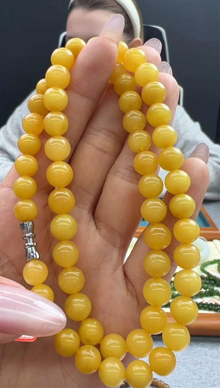 【闪购商品】琥珀颈饰未镶嵌108秒拍号
