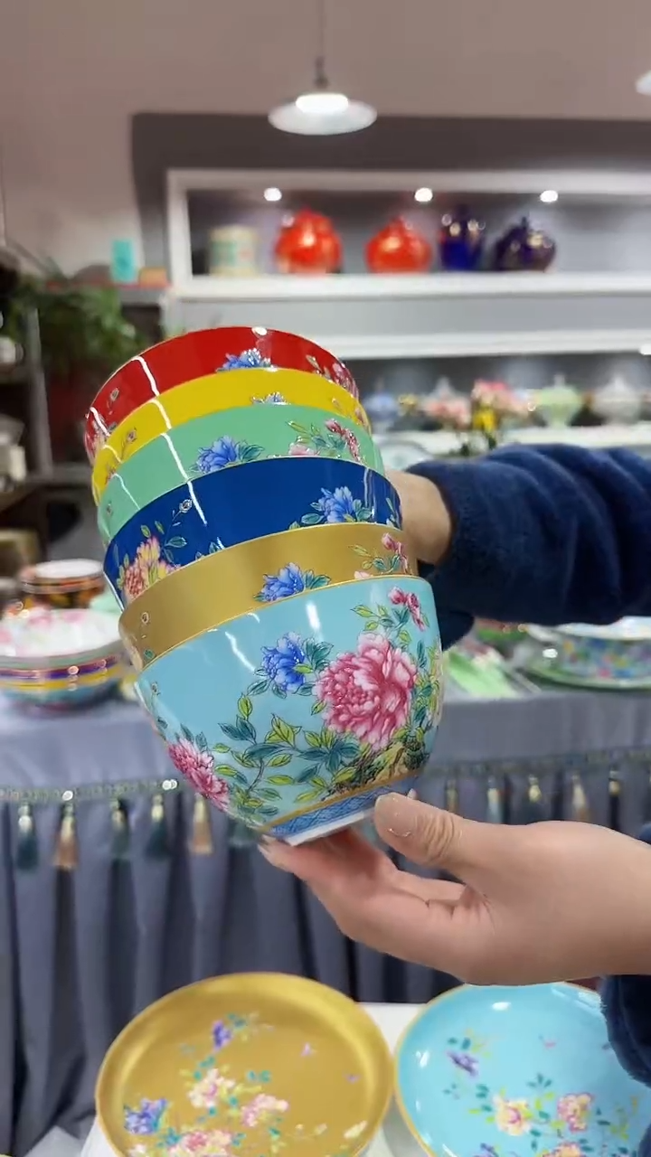 【闪购商品】瓷片5英寸莲子碗6个景德镇陶瓷