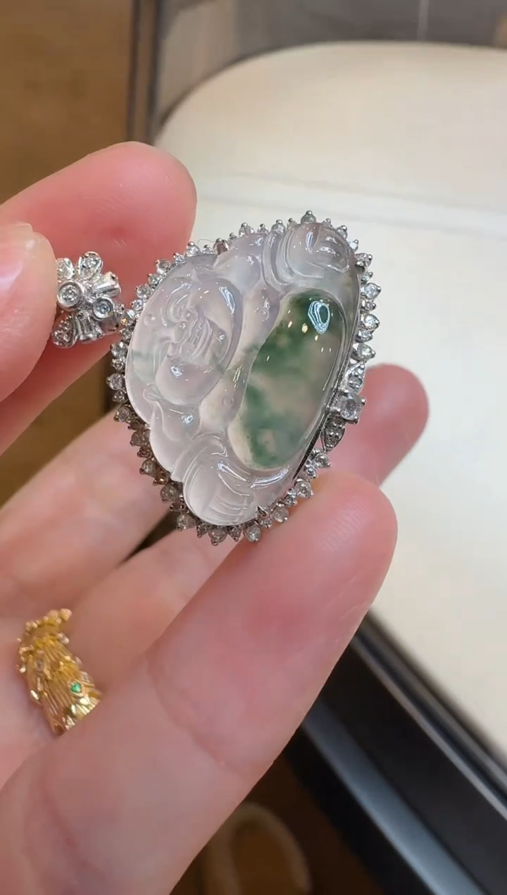 【闪购商品】翡翠吊坠(不含链)18K金镶嵌多样性团购发一件