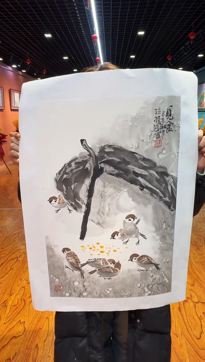 【闪购商品】国画国画孙桂国老师字画带亲笔合影证书9-1