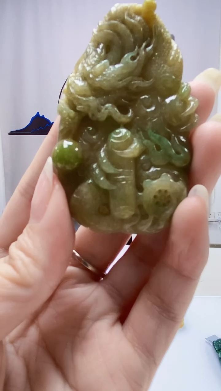 定制翡翠未镶嵌4868DD-毛货挂件85
