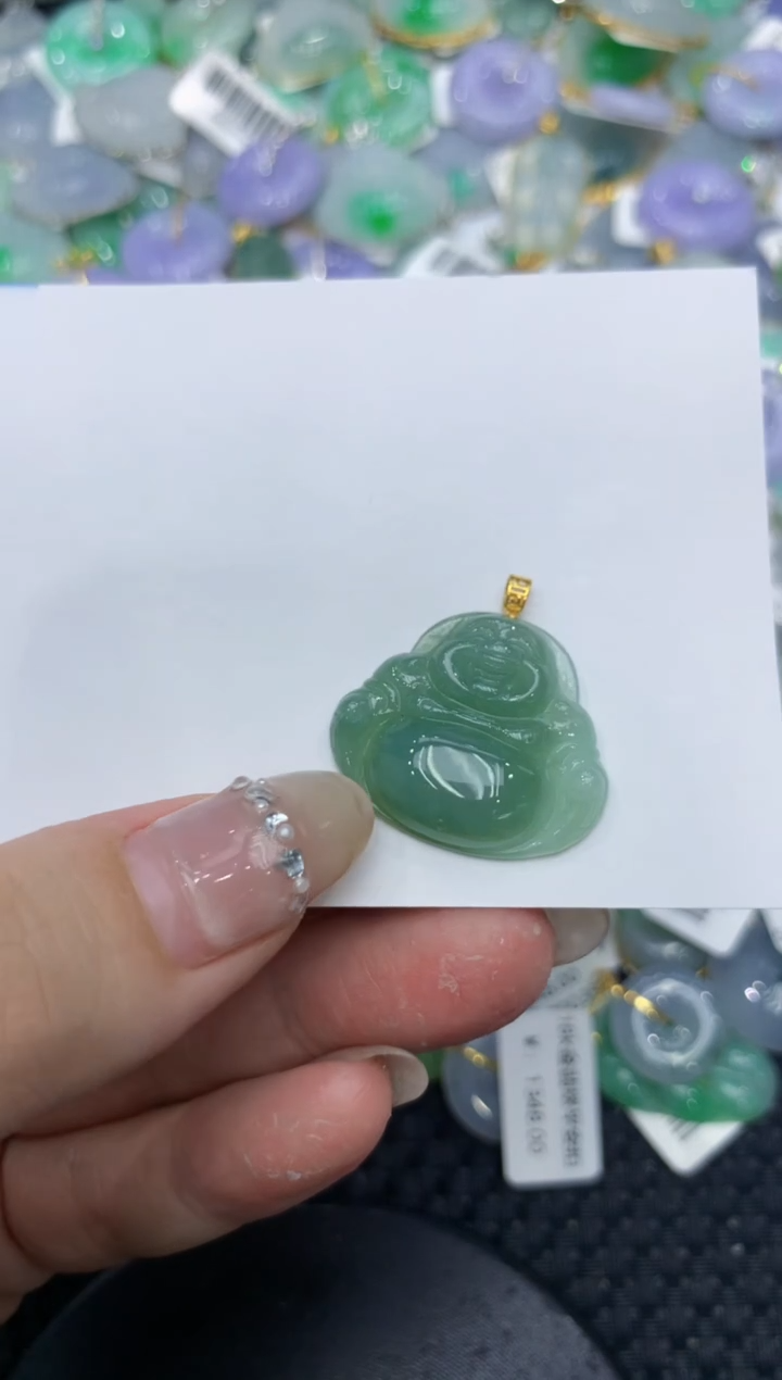 【闪购商品】翡翠颈饰18K金镶嵌222222222