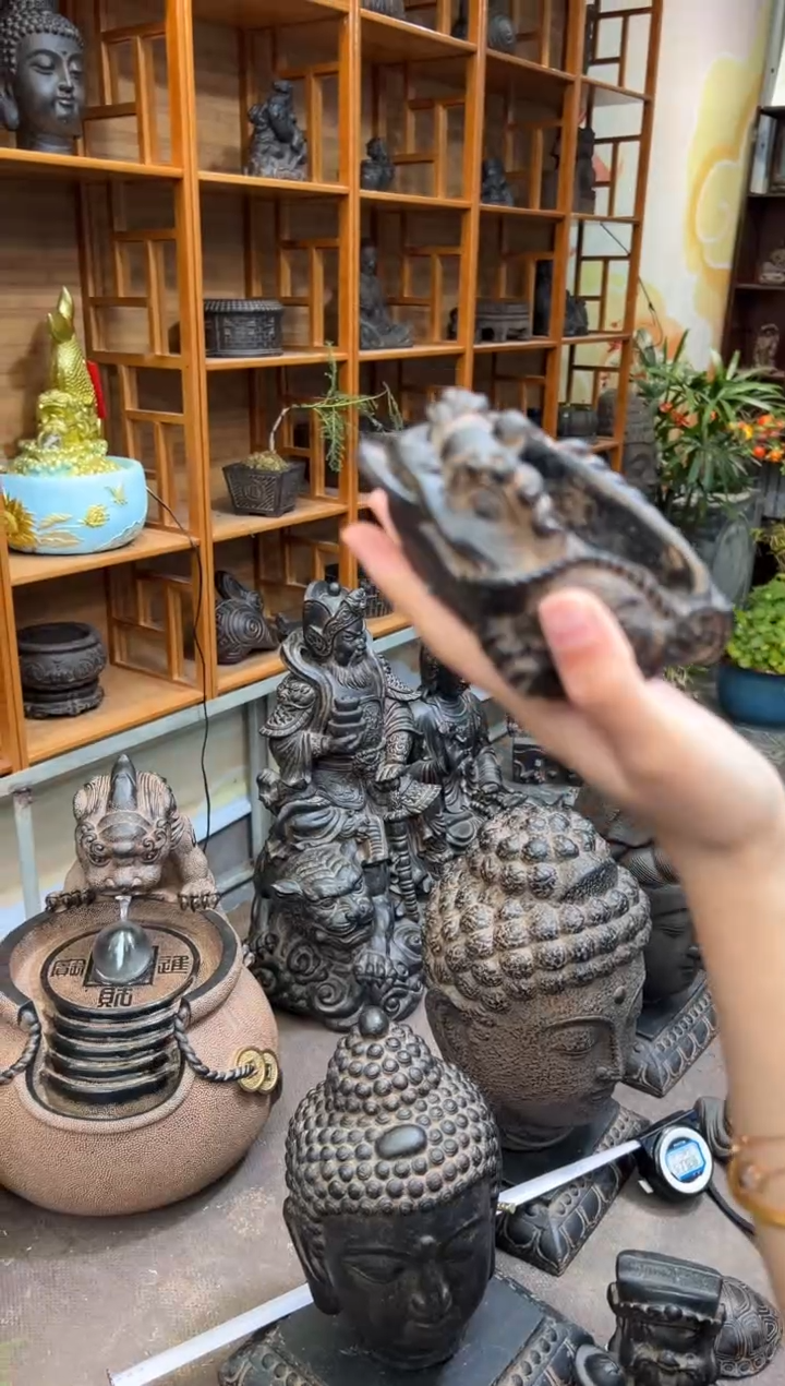 陶土【合成青石】金蟾盆