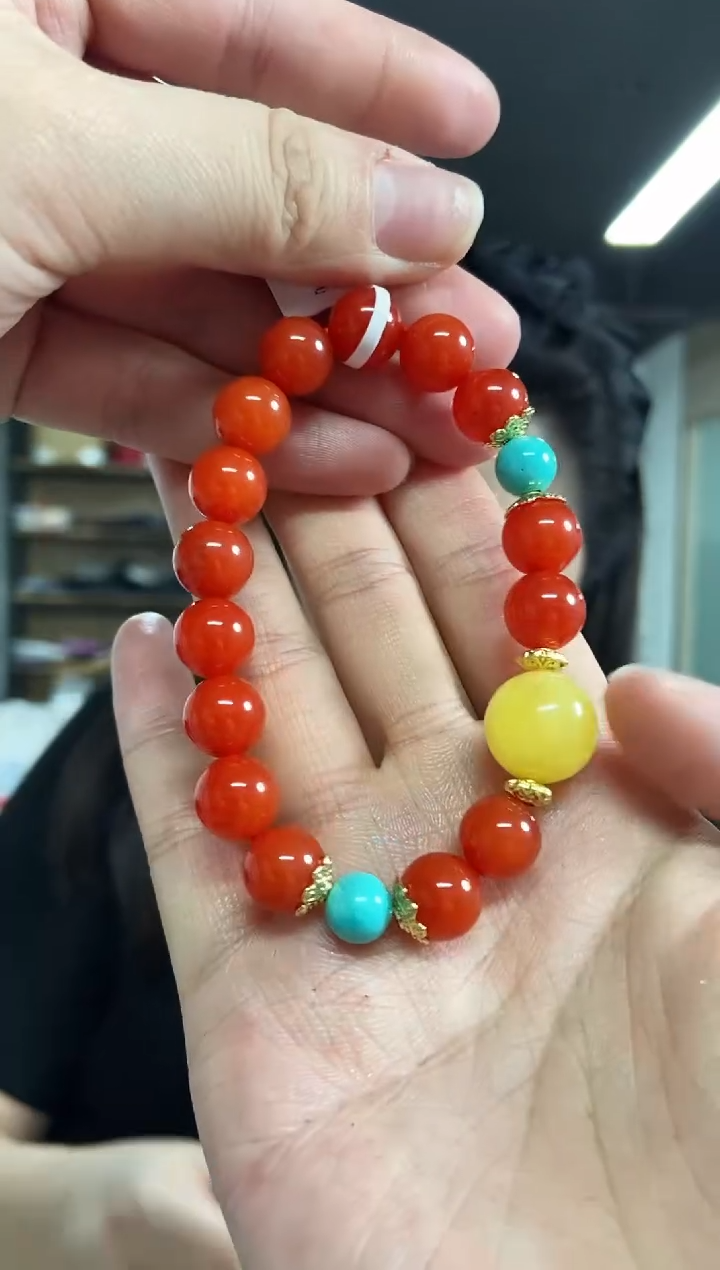 【闪购商品】南红玛瑙手串未镶嵌多样性发其一颜色微差