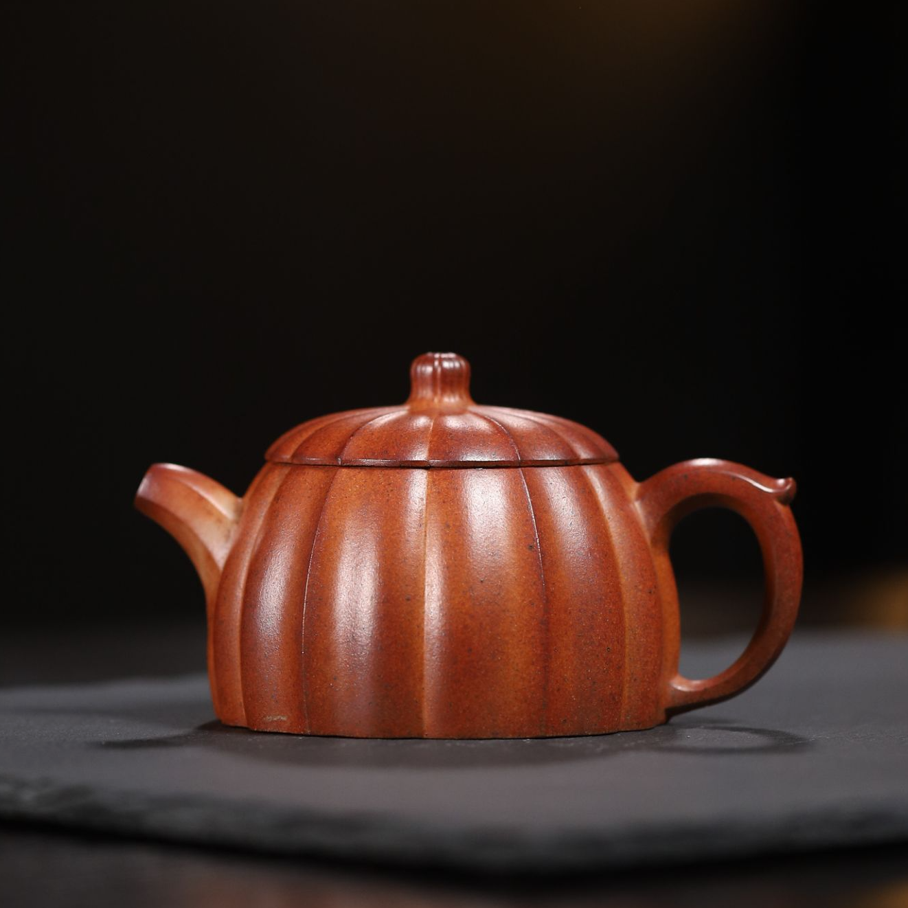 【黑墩头•筋纹秦权壶 】宜兴原矿紫砂壶原矿龙窑柴烧半手精工而制