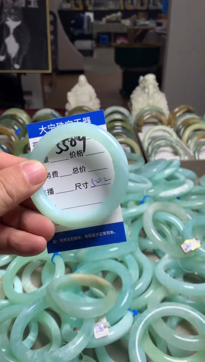 【闪购商品】蛇纹石玉手镯未镶嵌5509