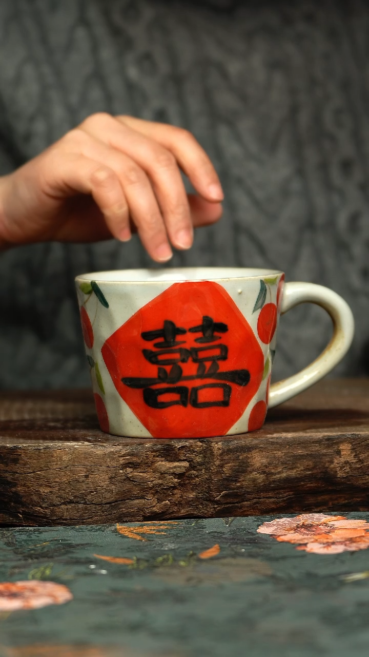 【闪购商品】杯釉下彩手工手绘同款陶器