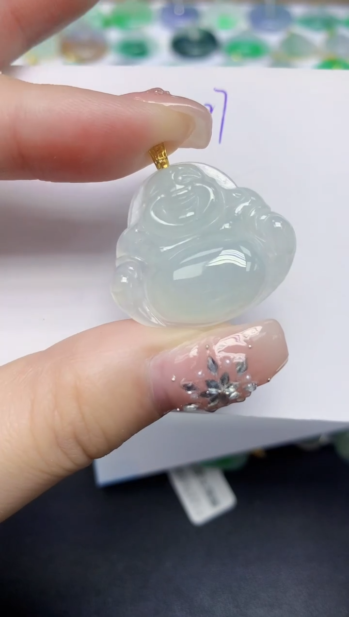 颈饰未镶嵌翡翠天然缅甸翡翠A货翡翠百元以上9元证书费自理