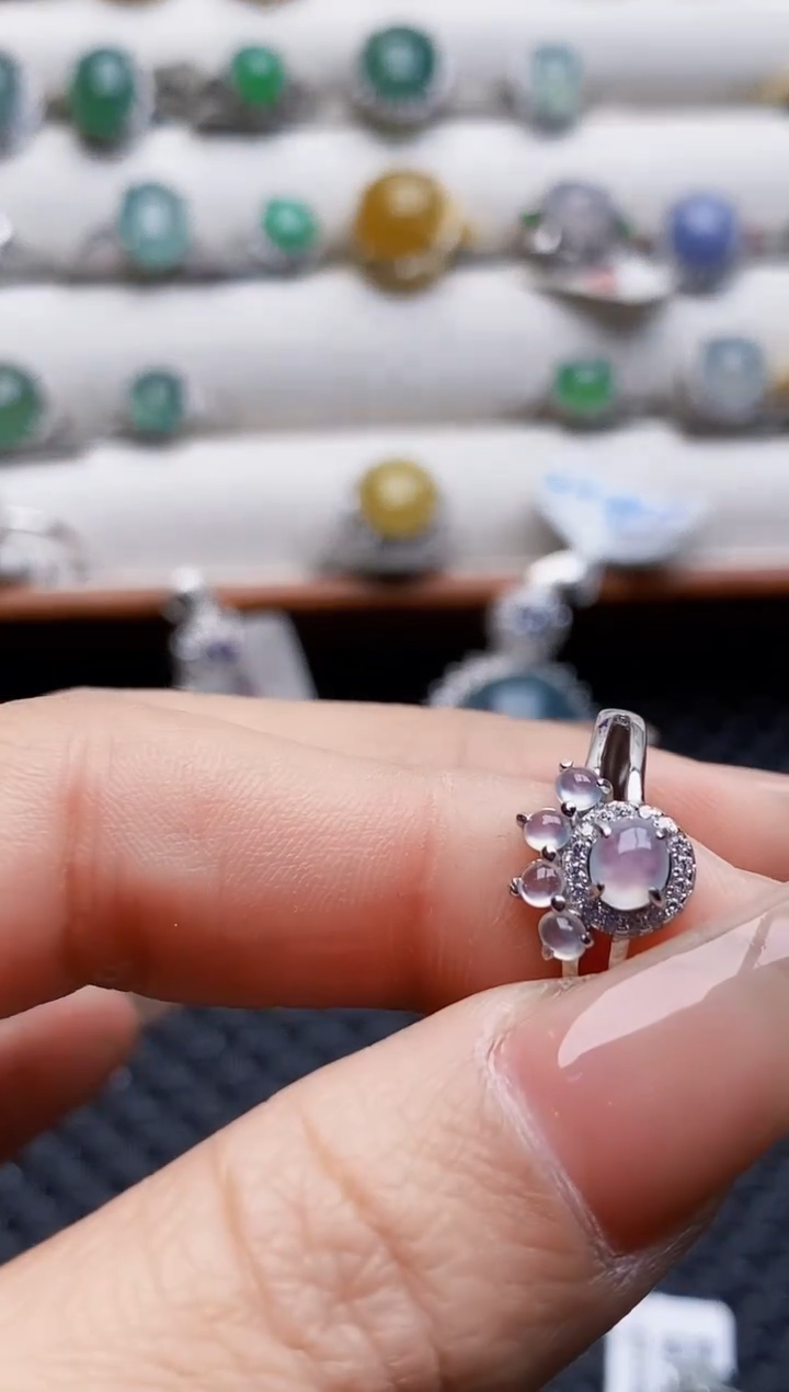 银S925镶嵌戒指翡翠0626