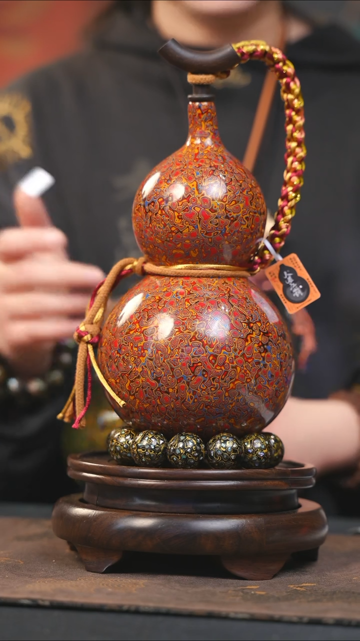 【闪购商品】YU252漆艺酒葫芦不包手串及旋转底座