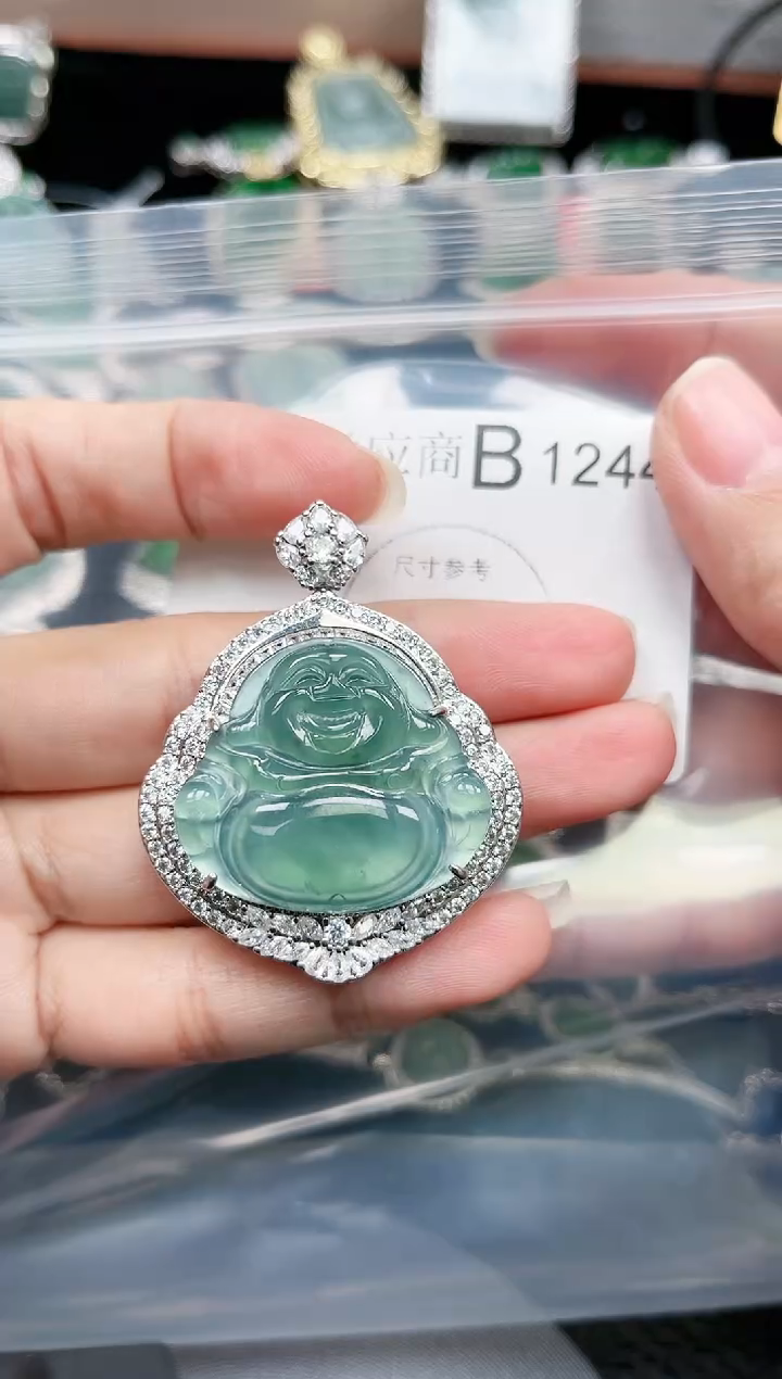 【闪购商品】翡翠颈饰未镶嵌赠皮绳1244