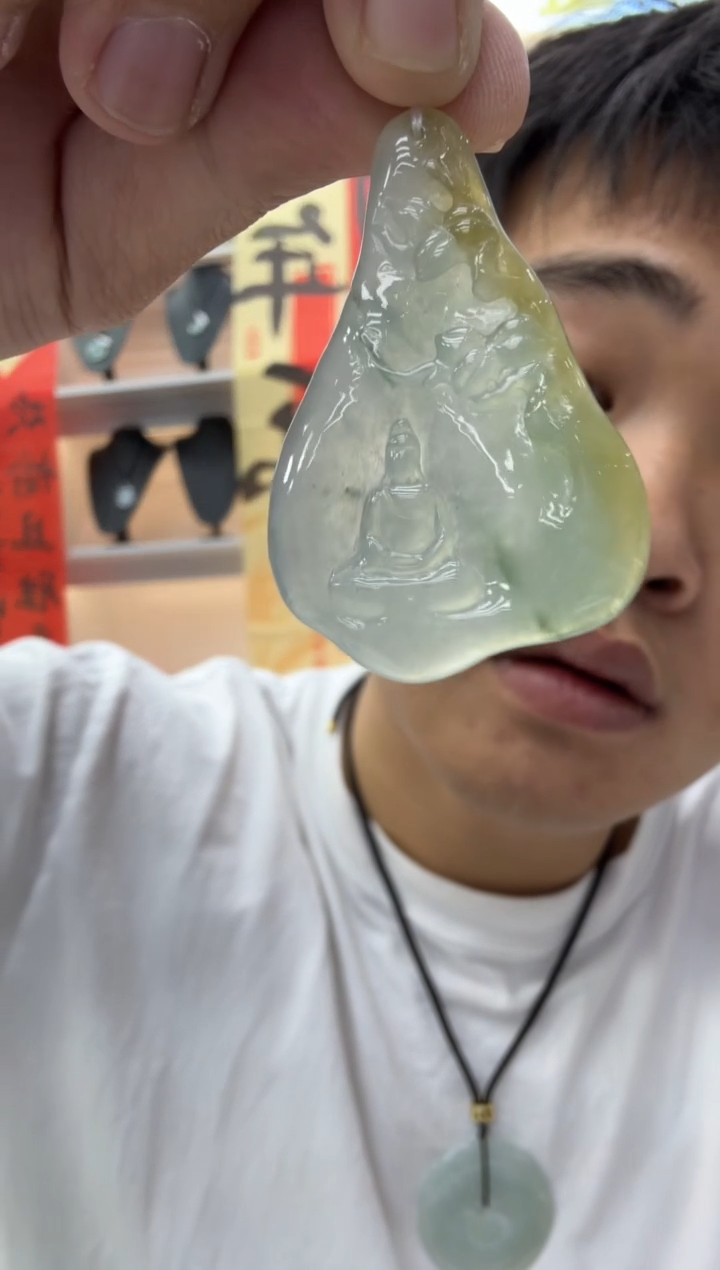 【闪购商品】翡翠颈饰未镶嵌天然翡翠A货孤品一件