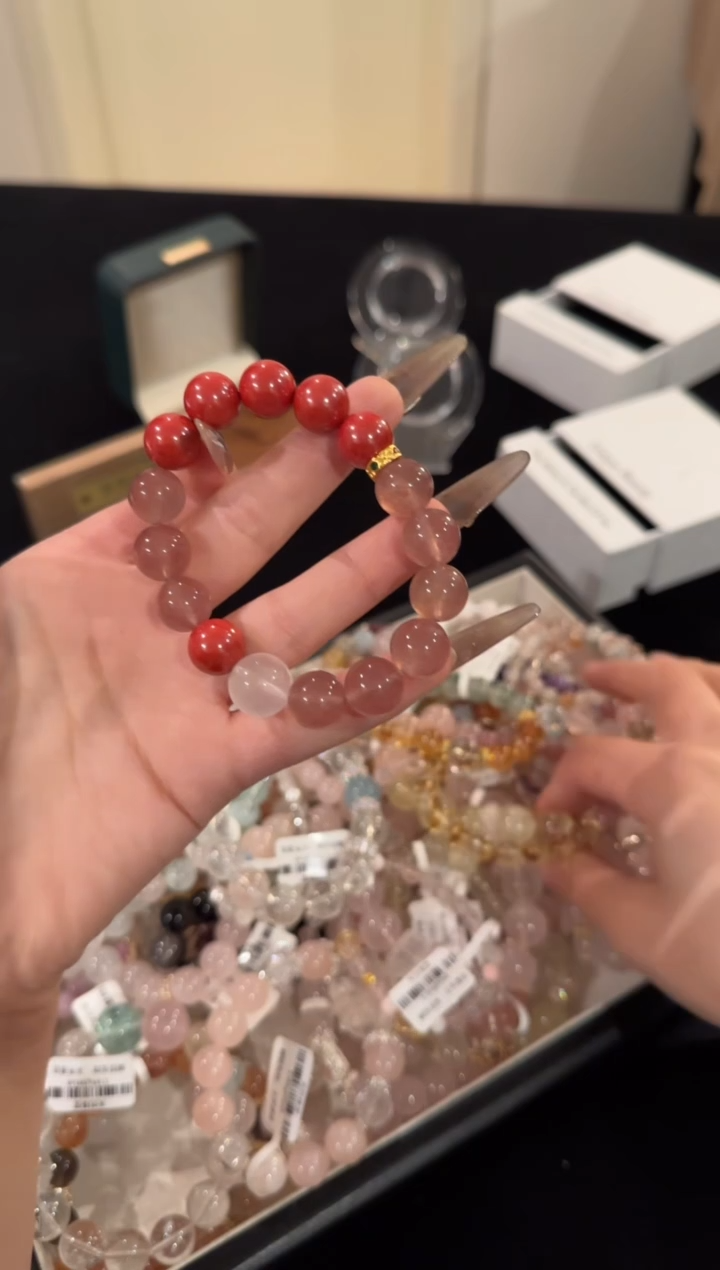 水晶手链合金草莓晶多宝x2018