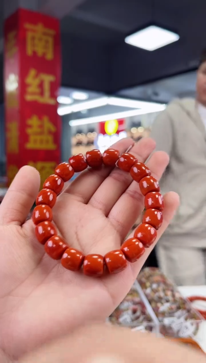 【闪购商品】南红玛瑙瓦西直切手串11+未镶嵌一个/条