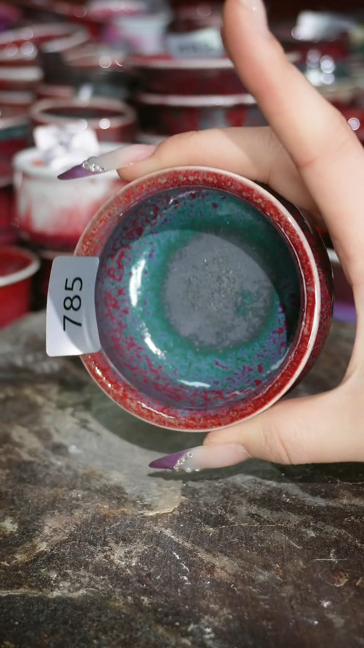 摆件陶精品窑变钧瓷茶器