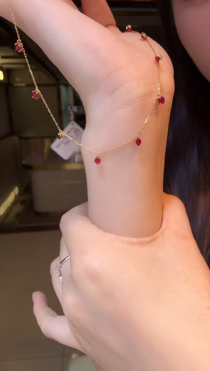 18K金镶嵌项链红宝石250926145567