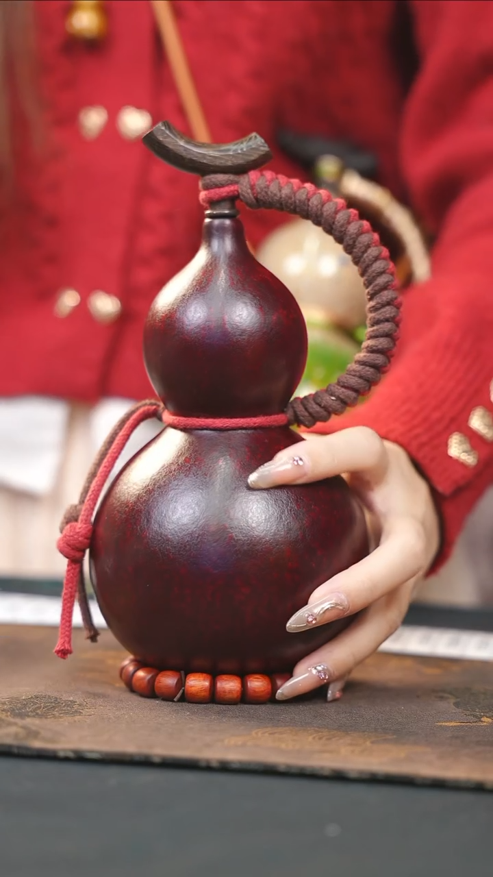 【闪购商品】WB204大漆酒葫芦不包手串及旋转底座