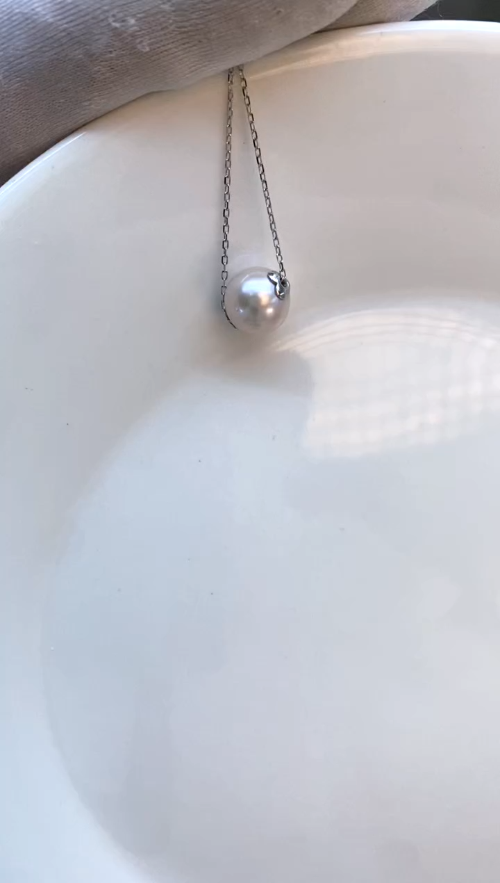 【闪购商品】淡水珍珠吊坠(赠链)银S925镶嵌10-11