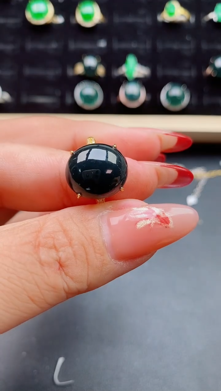 【闪购商品】翡翠戒指银S925镶嵌321321