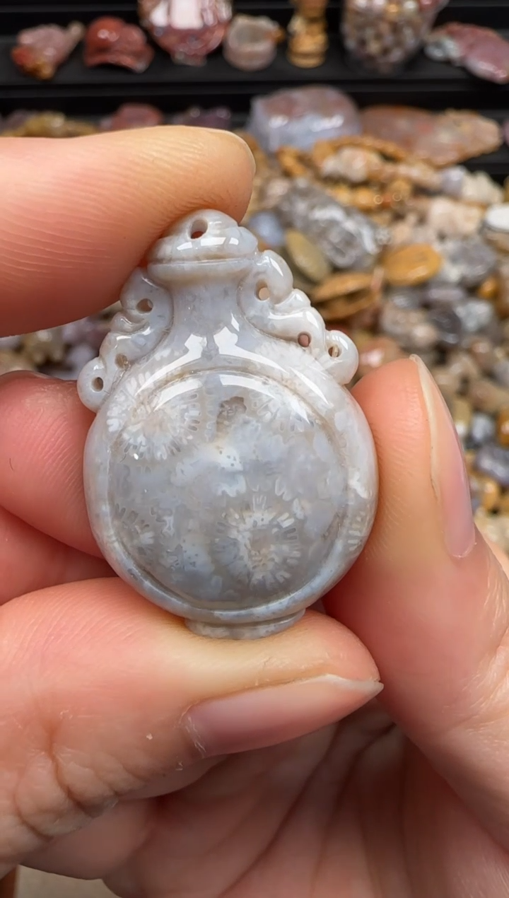 【闪购商品】硅化珊瑚（珊瑚玉）未镶嵌颈饰868