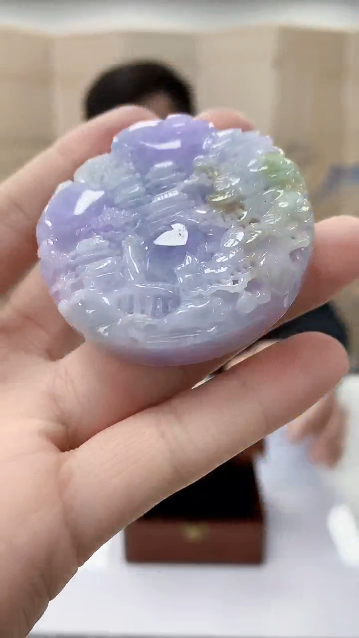 【闪购商品】定制翡翠未镶嵌5152bb-毛货挂件109