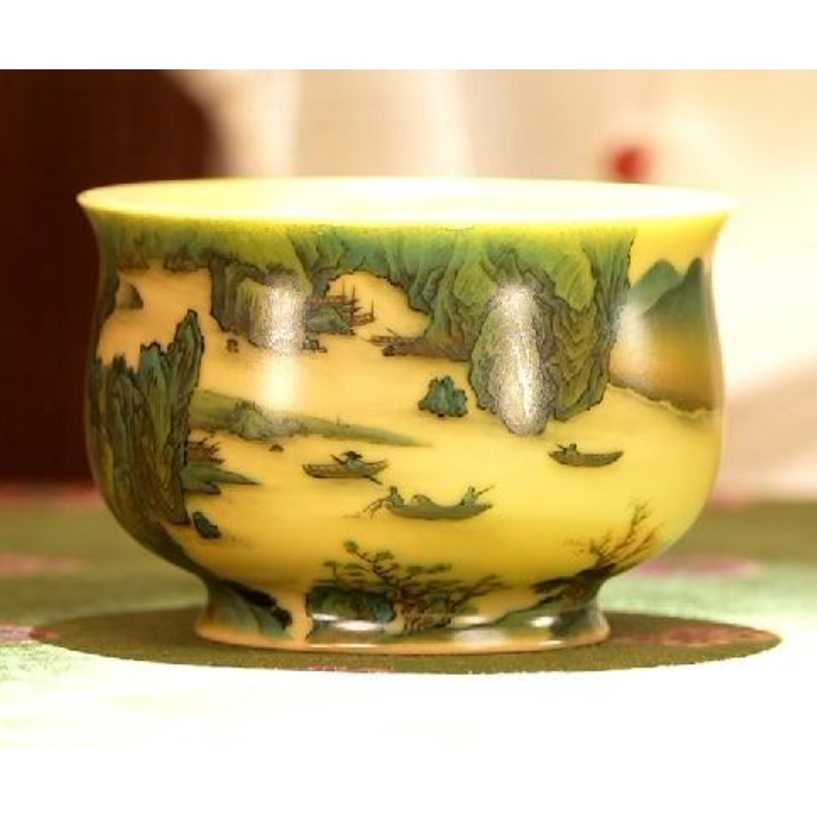 【小乔赏瓷】谢小金溪山无尽图1杯（xxj605）