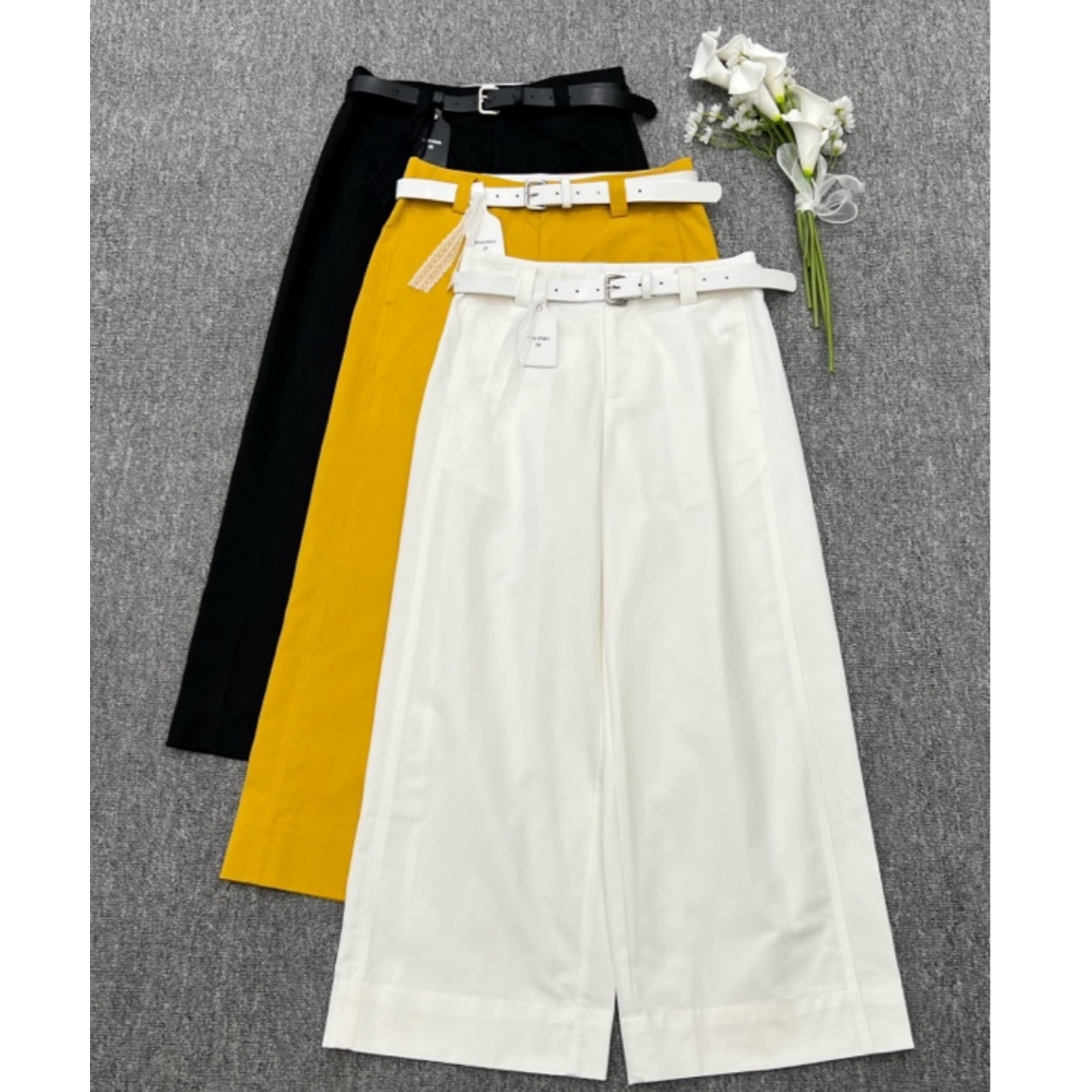 52085 夏季高级感设计百搭显瘦莱赛尔阔腿裤