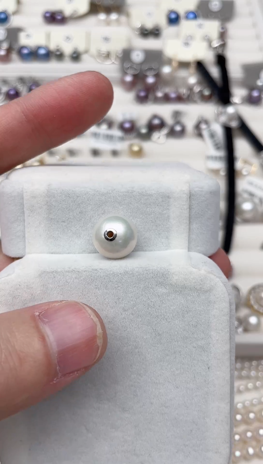 【闪购商品】海水珍珠吊坠(不含链)18K金镶嵌吊坠